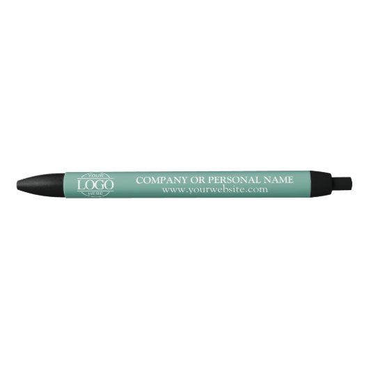 Professional Branding Corporate Teal Green Logo Blauwe Inkt Pen (Voorkant)