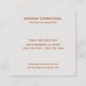 Professional Bricklayer Masonry Building Vierkante Visitekaartje (Achterkant)