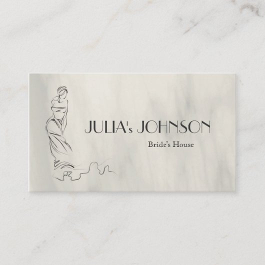 Professional Bride Stylist Weddenschap Salon Visitekaartje (Voorkant)