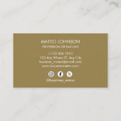 Professional Brown Add your Logo Visitekaartje (Achterkant)