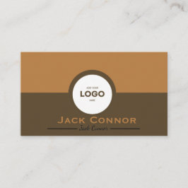 Professional Brown and Ochre Two-Tone Business Car Visitekaartje
