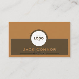 Professional Brown and Ochre Two-Tone Business Car Visitekaartje