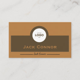 Professional Brown and Ochre Two-Tone Business Car Visitekaartje