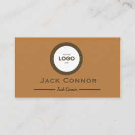 Professional Brown and Ochre Two-ToneBusiness Card Visitekaartje