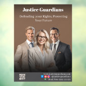 Professional Brown Confident Lawyers Legal Service Raamsticker (Vel 3)