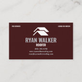 Professional Brown Roofer & Roofing Contractor Visitekaartje (Voorkant)