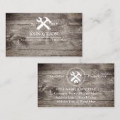 Professional Builder Carpenter Tools Woodworking B Visitekaartje (Voorkant / Achterkant)