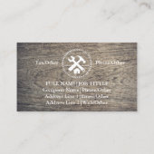 Professional Builder Carpenter Tools Woodworking B Visitekaartje (Achterkant)