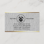 Professional Builder Carpenter Tools Woodworking B Visitekaartje (Voorkant)