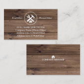 Professional Builder Carpenter Tools Woodworking B Visitekaartje (Voorkant / Achterkant)