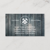 Professional Builder Carpenter Tools Woodworking B Visitekaartje (Achterkant)