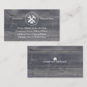 Professional Builder Carpenter Tools Woodworking B Visitekaartje (Voorkant / Achterkant)