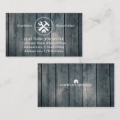 Professional Builder Carpenter Tools Woodworking B Visitekaartje (Voorkant / Achterkant)