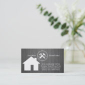 Professional Builder Carpenter Tools Woodworking Visitekaartje (Staand voorkant)