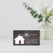 Professional Builder Carpenter Tools Woodworking Visitekaartje (Staand voorkant)