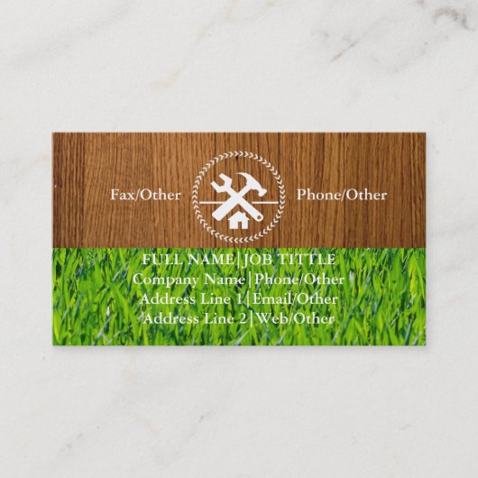 Professional Builder Carpenter Tools Woodworking Visitekaartje (Voorkant)