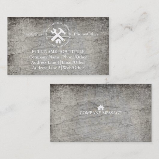 Professional Builder Carpenter Tools Woodworking Visitekaartje (Voorkant / Achterkant)