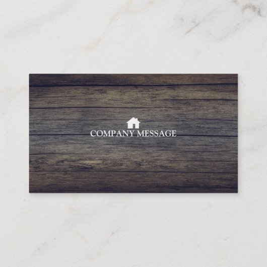 Professional Builder Carpenter Tools Woodworking Visitekaartje (Achterkant)