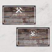 Professional Builder Carpenter Tools Woodworking Visitekaartje (Voorkant / Achterkant)