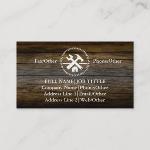 Professional Builder Carpenter Tools Woodworking Visitekaartje