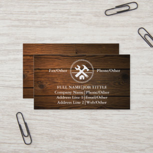 Professional Builder Carpenter Tools Woodworking Visitekaartje