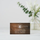 Professional Builder Carpenter Tools Woodworking Visitekaartje (Staand voorkant)