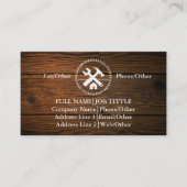 Professional Builder Carpenter Tools Woodworking Visitekaartje (Voorkant)