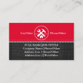 Professional Builder Carpenter Tools Woodworking Visitekaartje (Achterkant)