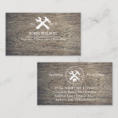 Professional Builder Carpenter Tools Woodworking Visitekaartje (Voorkant / Achterkant)