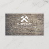 Professional Builder Carpenter Tools Woodworking Visitekaartje (Voorkant)