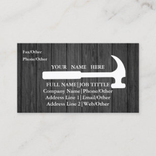 Professional Builder Carpenter Tools Woodworking Visitekaartje