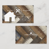 Professional Builder Carpenter Tools Woodworking Visitekaartje (Voorkant / Achterkant)