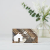 Professional Builder Carpenter Tools Woodworking Visitekaartje (Staand voorkant)