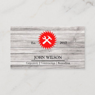 Professional Builder Carpenter Tools Woodworking Visitekaartje