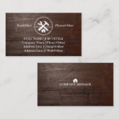 Professional Builder Carpenter Tools Woodworking  Visitekaartje (Voorkant / Achterkant)