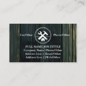 Professional Builder Carpenter Tools Woodworking Visitekaartje (Achterkant)