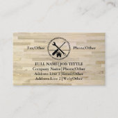 Professional Builder Carpenter Tools Woodworking Visitekaartje (Voorkant)