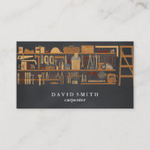 Professional Builder Carpenter Tools Woodworking Visitekaartje (Voorkant)