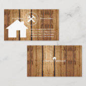 Professional Builder Carpenter Tools Woodworking Visitekaartje (Voorkant / Achterkant)
