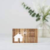 Professional Builder Carpenter Tools Woodworking Visitekaartje (Staand voorkant)