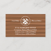 Professional Builder Carpenter Tools Woodworking Visitekaartje (Voorkant)