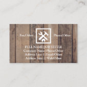 Professional Builder Carpenter Tools Woodworking Visitekaartje (Voorkant)