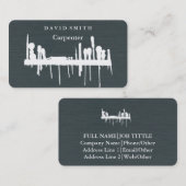 Professional Builder Carpenter Tools Woodworking Visitekaartje (Voorkant / Achterkant)