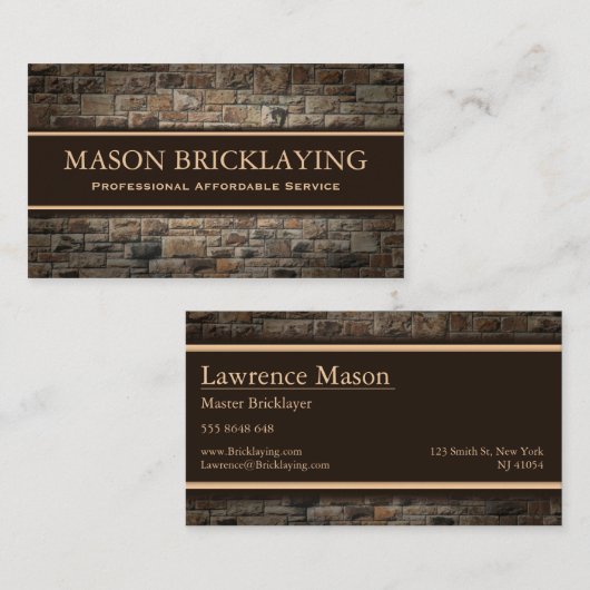 Professional Builder / Visitekaartje voor het bric (Voorkant / Achterkant)