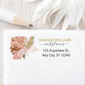 Professional Business Boho Flowers Return-adres Etiket (Insitu)
