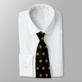 Professional Business Captain Pattern Black Stropdas
