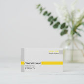 Professional business card in gray and yellow visitekaartje (Staand voorkant)