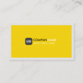 Professional business card in gray and yellow visitekaartje (Achterkant)