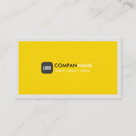 Professional business card in gray and yellow visitekaartje (Achterkant)