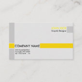 Professional business card in gray and yellow visitekaartje (Voorkant)